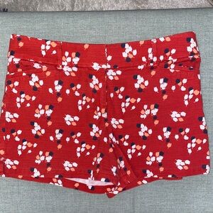 LOFT Red Floral High Waist Women's Shorts